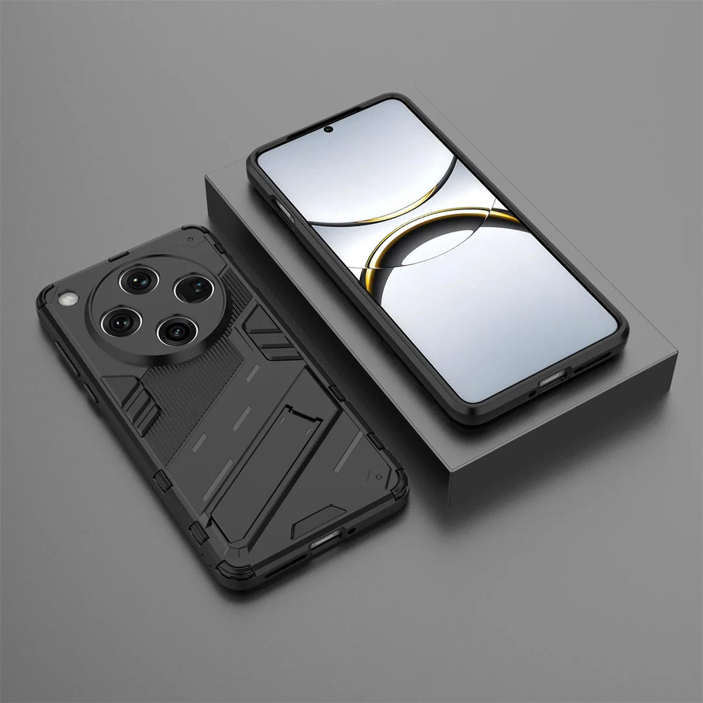 For Oppo Find X8 Pro 5G Case PC+TPU Shockproof Phone Cover with Kickstand - Black