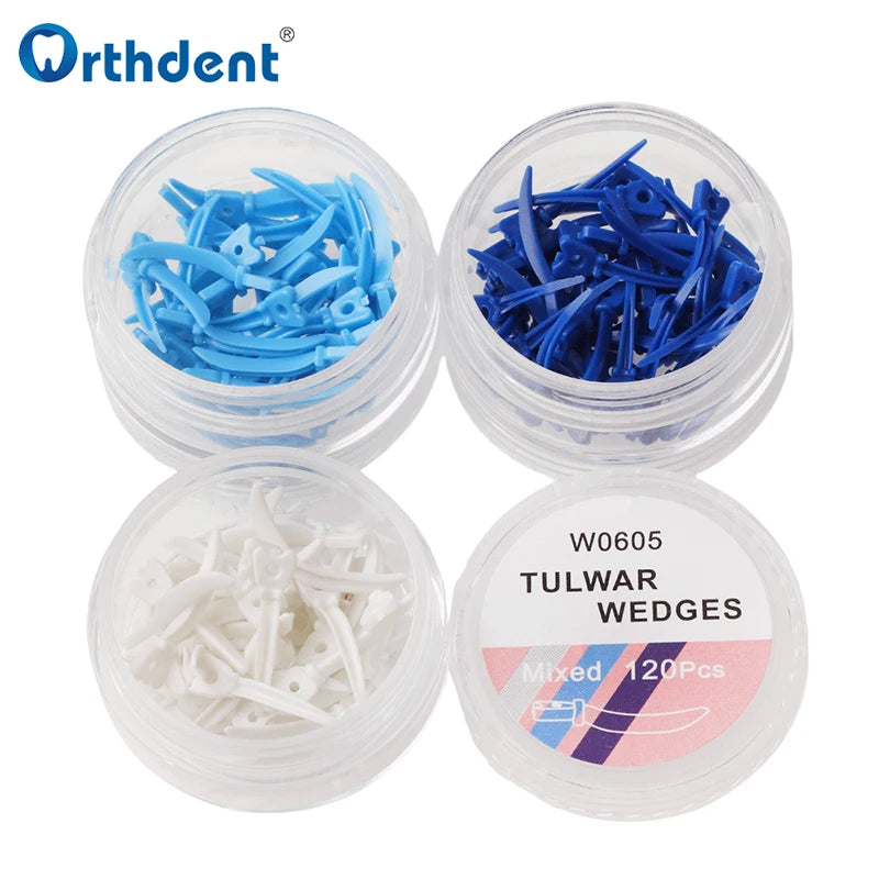 120Pcs Dental Tulwar Wedges Refill Wedge for Sectional Matrix System Interproximal Disposable Plastic Wedges Dentistry Product