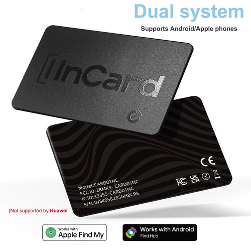 Bluetooth Tracker Smart Finder for IOS or Android Card Wallet Finder GPS Tracker Work with IOS Find My or Google Find Hub App