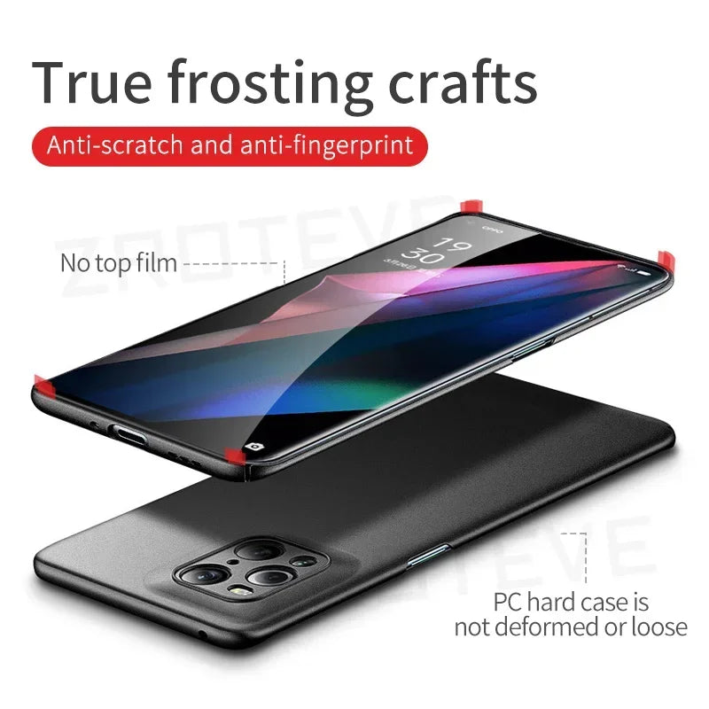For Find X3 Pro Case  Ultra Slim Matte Hard PC Frosted Cover for Oppo Find X5 Pro X3 Neo Findx5 Findx3 Lite Phone Cases
