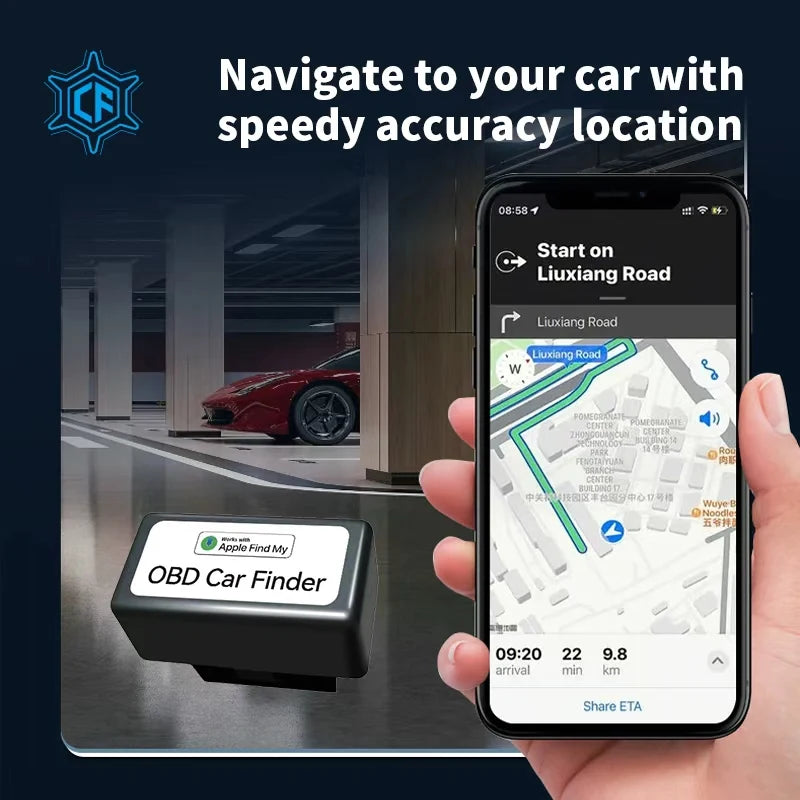 Find My Car OBD for Iphone Compatible with All Car OBD Locators Monitoring Tracker Vehicle Anti-Lost Free App Find Function