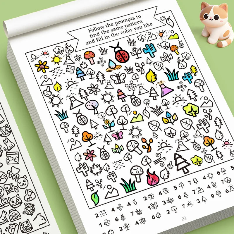 Find the Same among 1000 Patterns Find the Same Interactive Game Coloring Book Fun Drawing Book 32 Pages Coloring Drawing Book