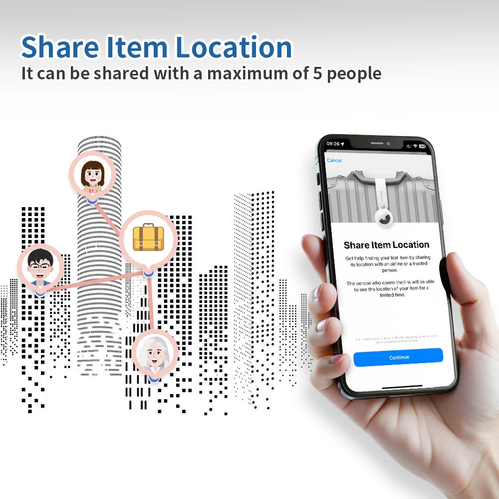 1/4 Pack IOS Smart Tag for Apple Find My Supported Bluetooth Key Finder Waterproof Tracker Loud Buzzer for Keys Wallet Car Pets