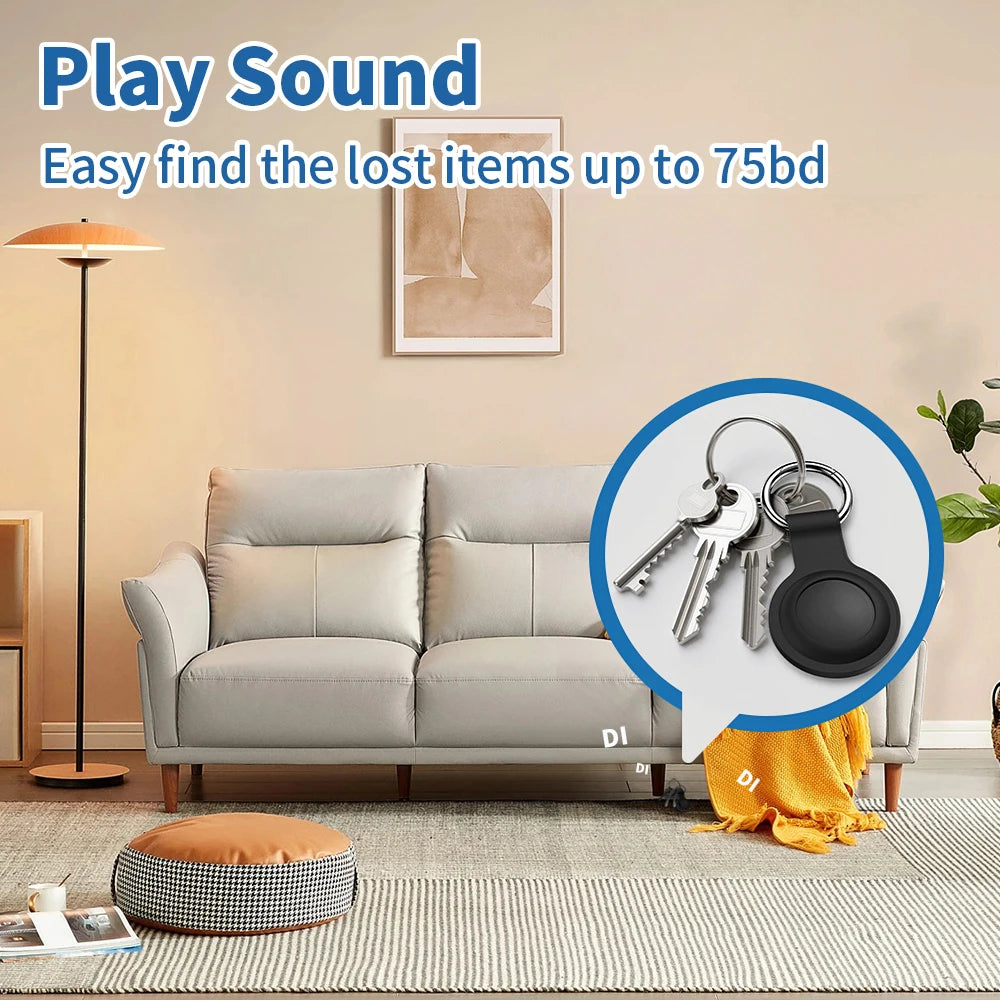 1/4 Pack IOS Smart Tag for Apple Find My Supported Bluetooth Key Finder Waterproof Tracker Loud Buzzer for Keys Wallet Car Pets