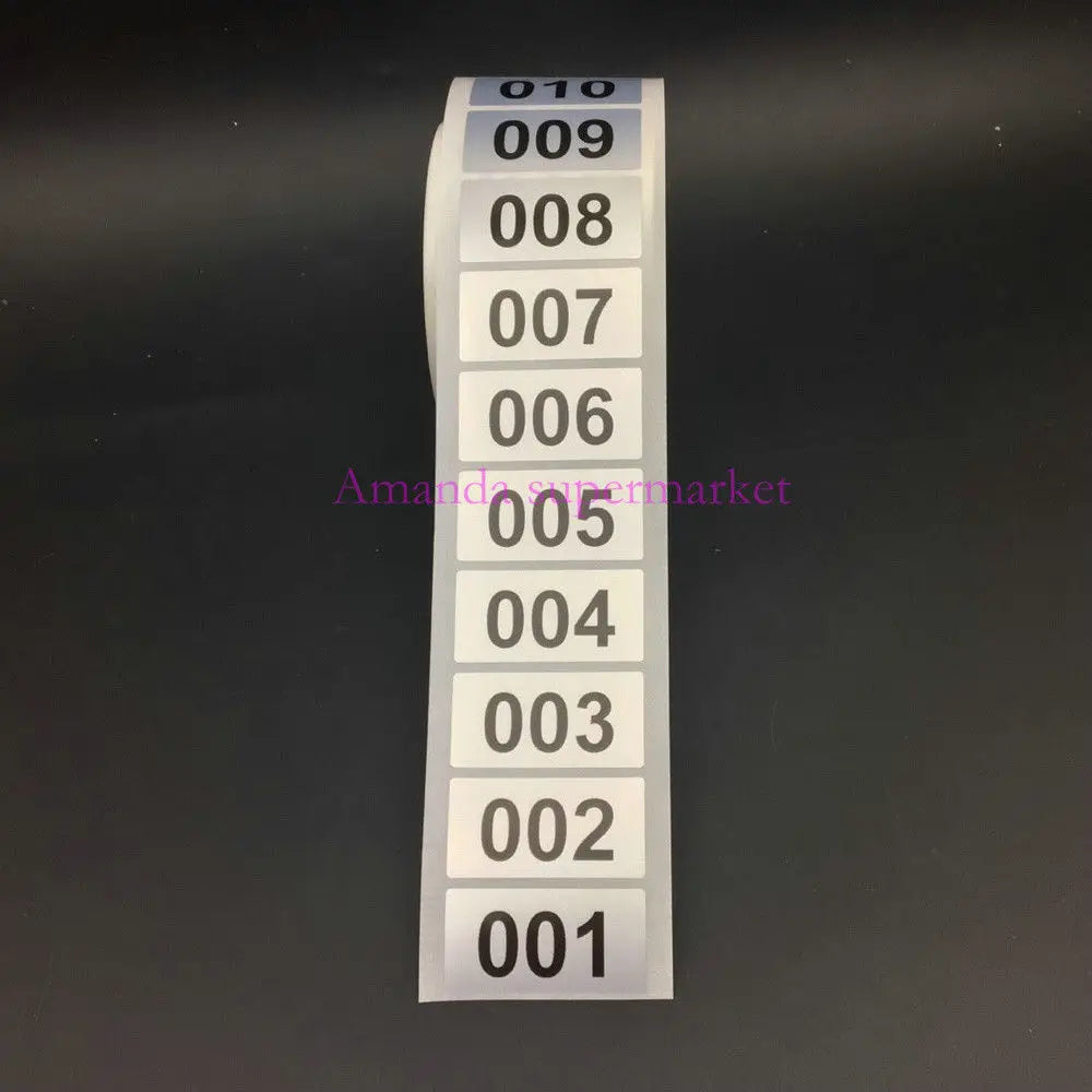 Silver Inventory Labels 1000Pcs Consecutive Number Stickers Product Claiming Coding 40Mm X 20Mm