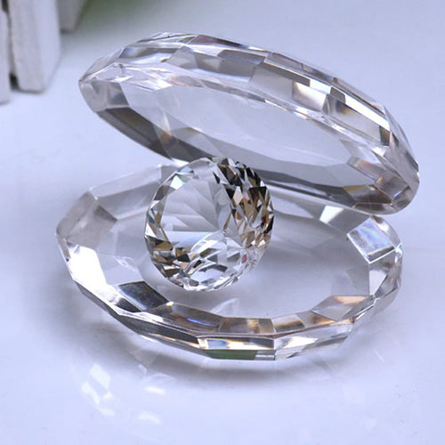 Beauty Crystal Colorful Sea Shell Oyster with Clear Diamond Home Decoration Birthday Gift