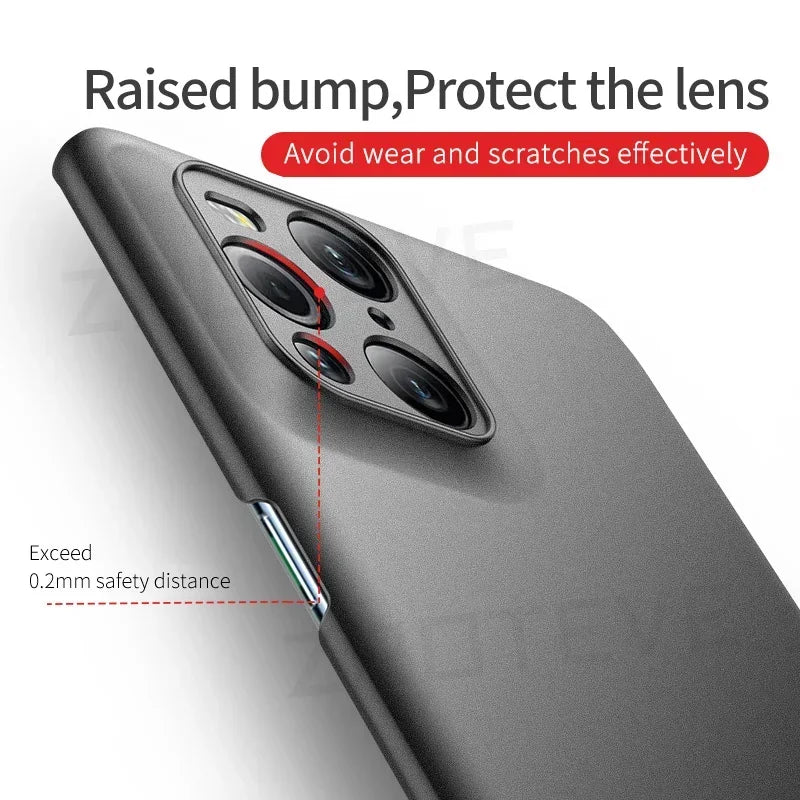 For Find X3 Pro Case  Ultra Slim Matte Hard PC Frosted Cover for Oppo Find X5 Pro X3 Neo Findx5 Findx3 Lite Phone Cases