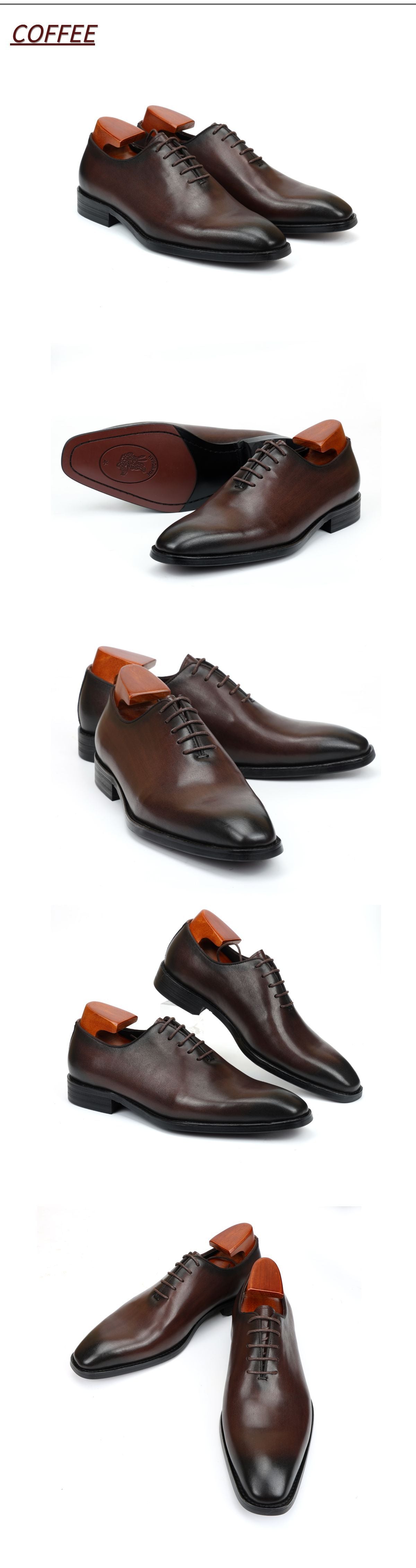 Business Formal Oxford Shoes for Men, Wedding Shoes, First-Layer Cowhide Leather, Carved Design, Gentlemanly British Retro European and American Trendy Shoes
