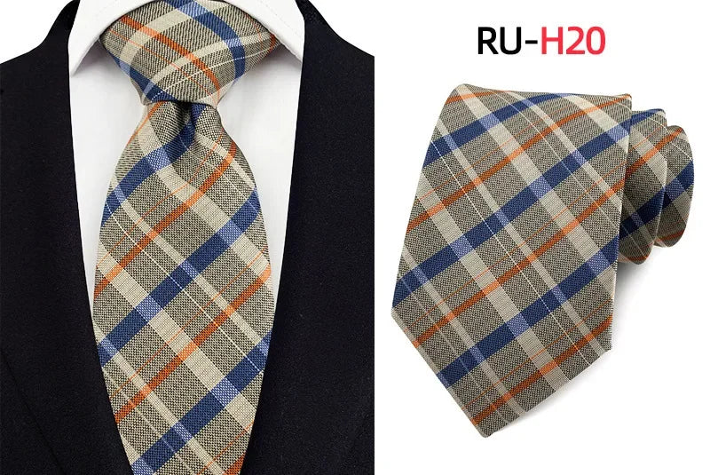 Tie Men's British Vintage Brown khaki brown Plaid Business Casual Striped Red Wedding Tie