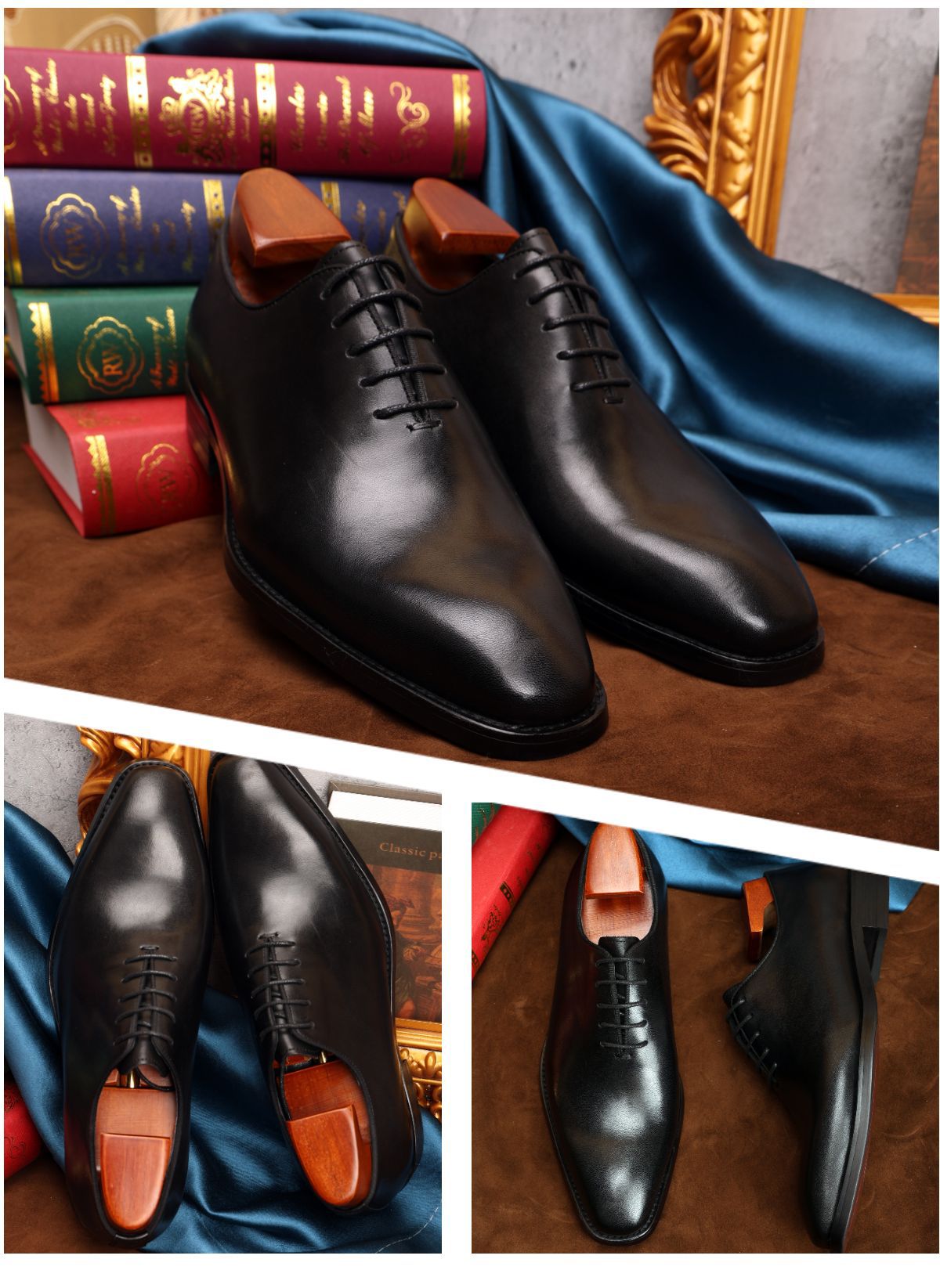 Business Formal Oxford Shoes for Men, Wedding Shoes, First-Layer Cowhide Leather, Carved Design, Gentlemanly British Retro European and American Trendy Shoes