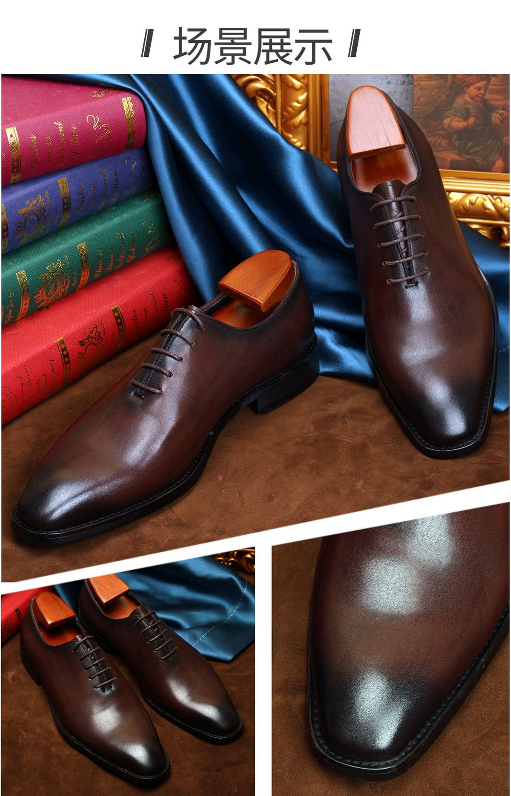 Business Formal Oxford Shoes for Men, Wedding Shoes, First-Layer Cowhide Leather, Carved Design, Gentlemanly British Retro European and American Trendy Shoes