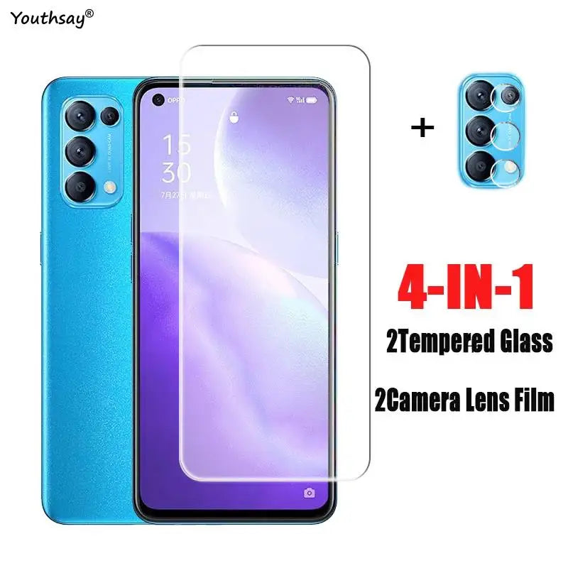 2PCS Glass for OPPO Find X3 Lite Screen Protector for Find X3 Lite Tempered Glass Protective Camera Film for Find X3 Lite