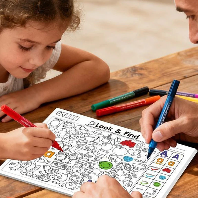 Find the Items: Look & Find - Children'S Observation Skills Training Book: English Fun Same-Letter Coloring Book