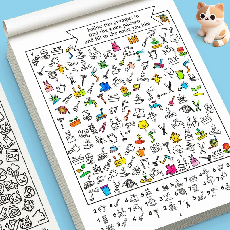 Find the Same among 1000 Patterns Find the Same Interactive Game Coloring Book Fun Drawing Book 32 Pages Coloring Drawing Book