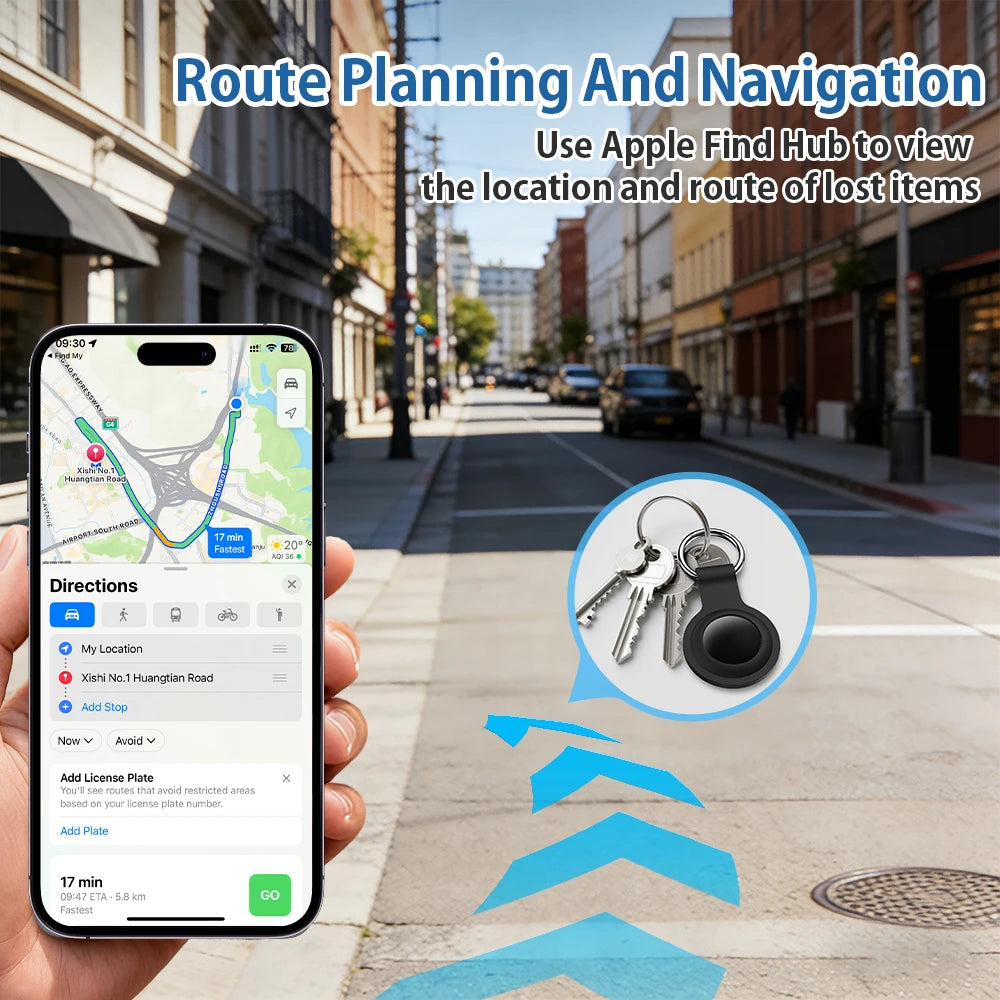 1/4 Pack IOS Smart Tag for Apple Find My Supported Bluetooth Key Finder Waterproof Tracker Loud Buzzer for Keys Wallet Car Pets