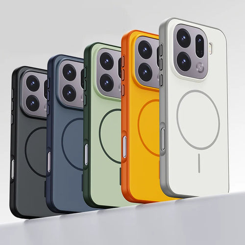 For OPPO Find X9 X9 Pro Case Magnetic Double Color Matte PC +TPU Skin Feel Back Cover with Metal Button for Find X 9