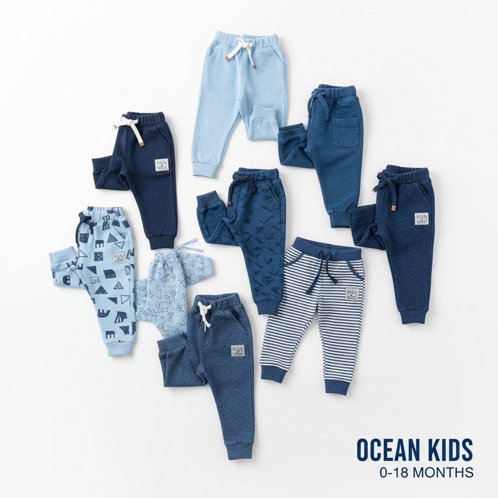 Pantalones niño azul y marino