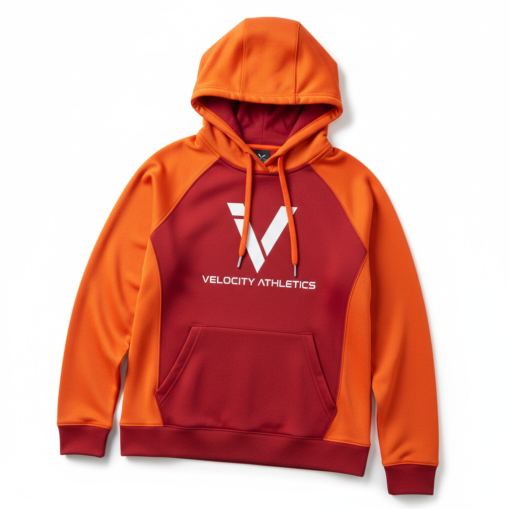 Poleron mujer rojo naranjo