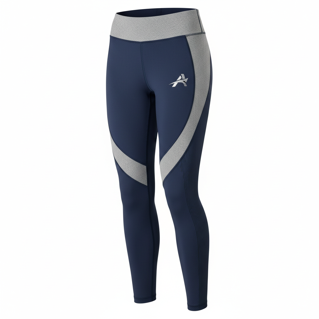Pantalones mujer azul gris